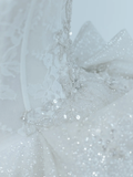 Timeless Bridal Gown Ball Gown Strapless White Sequin Wedding Dresses Bridal Gowns HZ1214