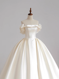 Timeless Bridal Gown Ball Gown Strapless Ivory Satin Wedding Dresses Bridal Gowns HZ1214