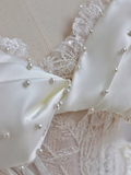 Glitter Wedding Dresses Ball Gown Off The Shoulder Short Sleeves Satin Wedding Dresses Corset Bridal Gowns HZ1214