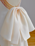Simple Bridal Gown Mermaid Spaghetti Straps Satin White Wedding Dresses Minimalist Bridal Gowns HZ1214