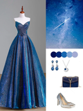 Elegant Glamour Ball Gown Strapless Blue Sequin 21st Birthday Dresses Evening Gown Birthday Outfits Evening Dress For Women HZ1214