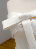 Ethereal Wedding Dress Mermaid Strapless Satin White Wedding Dresses Corset Bridal Gowns HZ1214