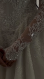Elegant Bridal Dress Ball Gown Off The Shoulder White Lace Wedding Dresses Minimalist Bridal Gowns HZ1121