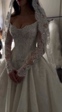 Elegant Bridal Dress Ball Gown Off The Shoulder White Lace Wedding Dresses Minimalist Bridal Gowns HZ1121