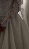 Ethereal Wedding Dress Ball Gown Off The Shoulder Tulle Lace White Wedding Dresses Bridal Gowns HZ1214