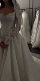 Ethereal Wedding Dress Ball Gown Off The Shoulder Tulle Lace White Wedding Dresses Bridal Gowns HZ1214