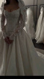 Elegant Bridal Dress Ball Gown Off The Shoulder White Lace Wedding Dresses Minimalist Bridal Gowns HZ1121
