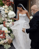 Elegant Bridal Gown Ball Gown Sweetheart White Wedding Dresses Minimalist Bridal Gowns HZ1214