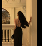 Classy Sheath Spaghetti Straps Knee Length Black Homecoming Dress Cocktail Dress Birthday Dresses HZ1214