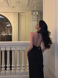 Elegant Glamour Mermaid V Neck Black Backless Long Prom Dress Party Dress Evening Dresses HZ1214