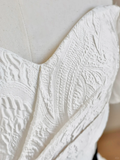 Ethereal Wedding Dress Ball Gown Off The Shoulder Satin White Wedding Dresses Bridal Gowns HZ1214