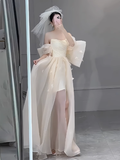 Romantic Bridal Gown Ball Gown Off The Shoulder Wedding Dresses Minimalist Bridal Gowns HZ1214