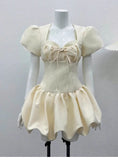 Cute A line Sweetheart Ivory Satin Short Summer Birthday Dress Hoco Dress Birthday Outfit 21st Birthday Mini Party Dresses HZ1214