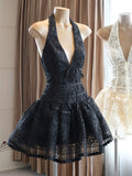 Cute A line Spaghetti Straps Short Summer Lace Birthday Dress Hoco Dress Birthday Outfit 23rd Birthday Mini Party Dresses HZ1214