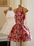 Cute Ball Gown Halter Satin Short Summer Birthday Dress Hoco Dress Birthday Outfit 23rd Birthday Mini Party Dresses HZ1214
