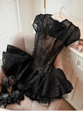 Cute A line Scoop Short Short Sleeves Lace Summer Birthday Dress Hoco Dress Mini Birthday Outfit 21st Birthday Party Dresses HZ1214