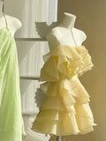 Cute A line Strapless Chiffon Short Summer Birthday Dress Hoco Dress Mini Birthday Outfit 23rd Birthday Party Dresses HZ1214