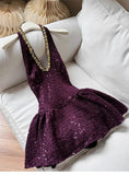 Cute A line Halter Grape Sequin Short Summer Birthday Dress Hoco Dress Mini Birthday Outfit 23rd Birthday Party Dresses HZ1214