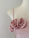 Cute A line Spaghetti Straps Short Summer Pink Birthday Dress Hoco Dress Birthday Outfit 23rd Birthday Mini Party Dresses HZ1214