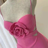 Cute A line Short Hot Pink Satin Summer Birthday Dress Hoco Dress Mini Birthday Outfit 23rd Birthday Party Dresses HZ1214