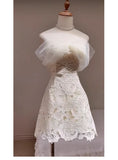 Cute A line Off The Shoulder White Summer Lace Homecoming Dress Hoco Dress Mini 20th Birthday Outfit Cocktail Dresses HZ1214