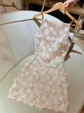 Cute A line Pink Straps Summer Homecoming Dress Sequin Hoco Dress Mini 18th Birthday Outfit Cocktail Dresses HZ1214