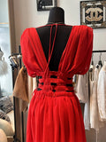 Simple A line V Neck Red Short Homecoming Dress Summer Hoco Dresses Cocktail Dress HZ1214