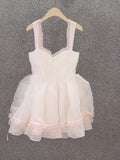 Cute A line Short Homecoming Dress Summer Pink Hoco Dresses Cocktail Dress For Senior Teens HZ1214