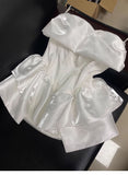 Cute A line White Short Homecoming Dress Summer Hoco Dresses Cocktail Dress For Senior Teens HZ1214