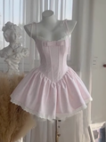 Cute A line Spaghetti Straps Short Pink Homecoming Dress Summer Hoco Dresses Cocktail Dress For Senior Teens HZ1214
