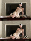 Cute Ball Gown Short Ruffles Homecoming Dress Summer Hoco Dresses Cocktail Dress For Senior Teens HZ1214