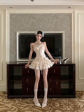 Cute Ball Gown Short Ruffles Homecoming Dress Summer Hoco Dresses Cocktail Dress For Senior Teens HZ1214