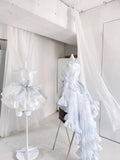 Cute Ball Gown Short Light Sky Blue Homecoming Dress Summer Hoco Dresses Cocktail Dress For Senior Teens HZ1214