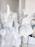 Cute Ball Gown Sweetheart Short Light Sky Blue Homecoming Dress Summer Hoco Dresses Cocktail Dress For Senior Teens HZ1214