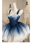 Pretty Ball Gown Short Ombre Blue Homecoming Dress Summer Hoco Dresses Cocktail Dress For Senior Teens HZ1214
