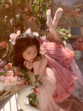 Cute Ball Gown Off The Shoulder Pink Lace Short Homecoming Dress Summer Pink Hoco Dresses Cocktail Dress For Senior Teens HZ1214