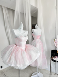 Pretty Ball Gown Short Sweetheart Pink Homecoming Dress Summer Hoco Dresses Cocktail Dress For Senior Teens HZ1214