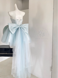 Pretty Ball Gown Short Sweetheart Blue Lace Homecoming Dress Summer Hoco Dresses Cocktail Dress For Senior Teens HZ1214