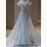 Dreamy Wedding Dress Mermaid Off The Shoulder Sequin Wedding Dresses Bridal Gowns HZ1214