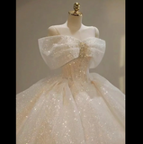 Dreamy Wedding Dress Ball Gown Off The Shoulder Sequin Wedding Dresses Bridal Gowns HZ1214