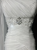 Vintage Bridal Gown Mermaid One Shoulder White Long Wedding Dresses Minimalist Bridal Gowns HZ1214