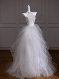Modest Wedding Dress Ball Gown High Neck Lace Long White Wedding Dresses Brides Dress Bridal Gowns HZ1214