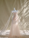 Simple Wedding Dress Mermaid Strapless Tulle Long Summer Wedding Dresses Bridal Gowns HZ1214