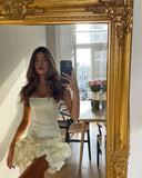 Cute Sheath Square Floral Summer Homecoming Dress Hoco Dress Mini 18th Birthday Outfit Cocktail Dresses HZ1214