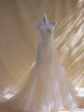Sexy Wedding Dress Mermaid Strapless Lace Long Wedding Dresses Bride Dress Bridal Gowns With Train HZ1214