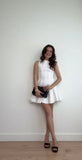 Simple A line White Short Homecoming Dress Summer Hoco Dresses Cocktail Dress HZ1214