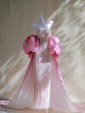 Pretty Mermaid Strapless Sequin Beads Champagne Long Prom Dress Party Dress Graduation Dresses HZ1214