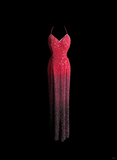 Vintage Mermaid Halter Sequin Pink Backless Long Prom Dress Party Dress Graduation Dresses HZ1214