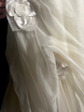 Retro Wedding Dress Mermaid Strapless Ivory Chiffon Long Wedding Dresses Retro 1970s Bridal Gowns HZ1214