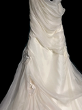 Retro Wedding Dress Mermaid Strapless Ivory Chiffon Long Wedding Dresses Retro 1970s Bridal Gowns HZ1214